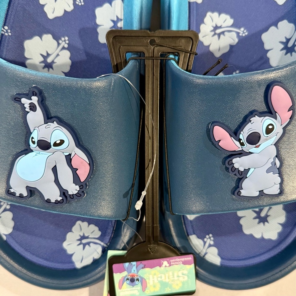 New Disney Stitch Slide Sandals Mens 13 Ombré Summer Pool Beach Vacation Lilo - Picture 2 of 5